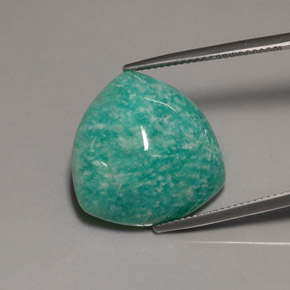 Amazonite Vert naturelle Trillion, 16.05 ct, Opaque