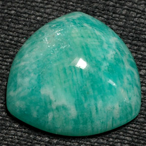 Amazonite vert naturelle trillion, 16,81 ct, opaque