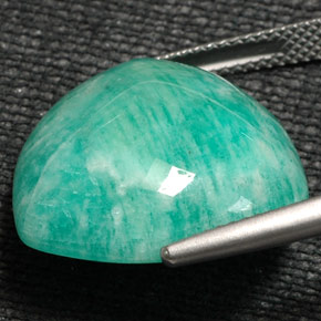 Amazonite vert naturelle trillion, 16,81 ct, opaque