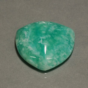 Amazonite vert naturelle trillion, 14,87 ct, opaque