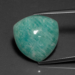 Amazonite vert naturelle trillion, 15,96 ct, opaque