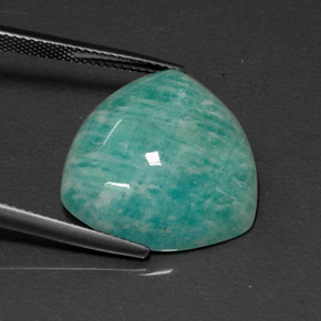 Amazonite vert naturelle trillion, 15,96 ct, opaque