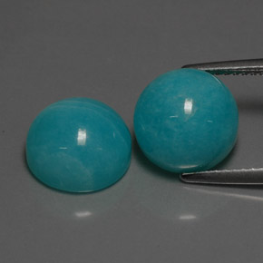 Achetez naturel ct bleue amazonite gems, coupe roude, en provenance brésil chez gemselect. en stock, livraison internationale!