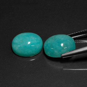 Achetez naturel ct bleu vert amazonite gems, coupe ovale, en provenance brésil chez gemselect. en stock, livraison internationale!