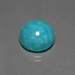 Amazonite vert bleu naturelle coupe roude, 7,46 ct, opaque