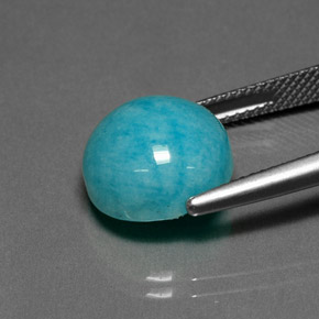 Amazonite vert bleu naturelle coupe roude, 7,46 ct, opaque