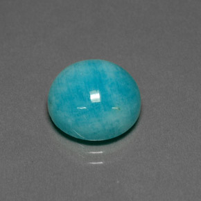 Amazonite vert bleu naturelle coupe roude, 6,39 ct, opaque