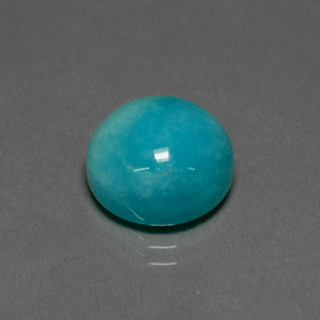 Amazonite vert bleu naturelle coupe roude, 6,67 ct, opaque