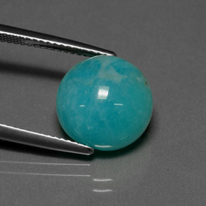 Amazonite Vert bleu naturelle Coupe roude, 6.67 ct, Opaque