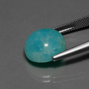 Amazonite Vert bleu naturelle Coupe roude, 6.67 ct, Opaque