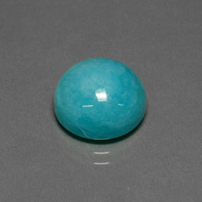 Amazonite Vert bleu naturelle Coupe roude, 6.74 ct, Opaque