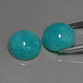 Achetez naturel ct vert bleu amazonite gems, coupe roude, en provenance brésil chez gemselect. en stock, livraison internationale!