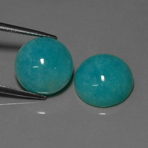 Achetez naturel ct vert bleu amazonite gems, coupe roude, en provenance brésil chez gemselect. en stock, livraison internationale!
