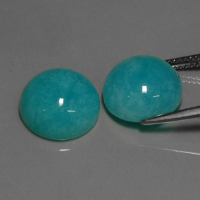 Achetez naturel ct vert bleu amazonite gems, coupe roude, en provenance brésil chez gemselect. en stock, livraison internationale!