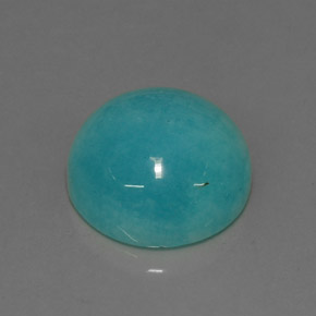 Amazonite vert bleu naturelle coupe roude, 6,22 ct, opaque