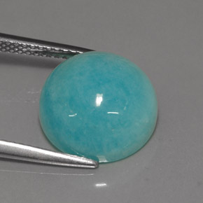 Amazonite Vert bleu naturelle Coupe roude, 6.40 ct, Opaque