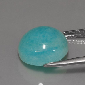 Amazonite Vert bleu naturelle Coupe roude, 6.40 ct, Opaque