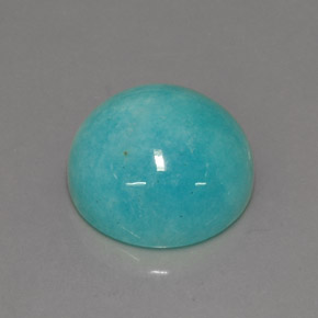 Amazonite vert bleu naturelle coupe roude, 6,40 ct, opaque