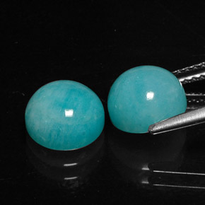 Achetez naturel ct vert bleu amazonite gems, coupe roude, en provenance brésil chez gemselect. en stock, livraison internationale!