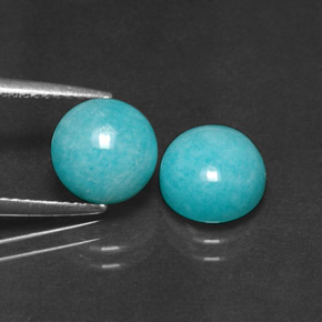 Achetez naturel ct Vert bleu Amazonite gems, Coupe roude, En provenance Brésil chez GemSelect. En stock, livraison internationale!