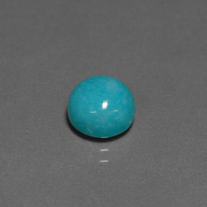 Amazonite vert bleu naturelle coupe roude, 2,33 ct, opaque