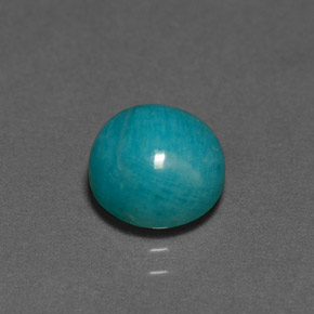 Amazonite vert bleu naturelle coupe roude, 2,22 ct, opaque