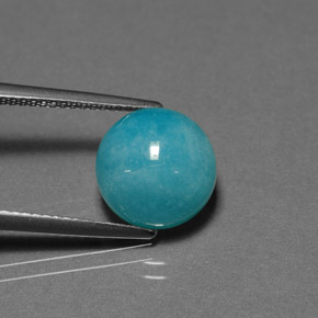 Amazonite Vert bleu naturelle Coupe roude, 4.16 ct, Opaque