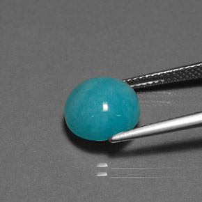 Amazonite Vert bleu naturelle Coupe roude, 4.16 ct, Opaque