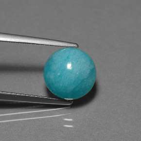 Amazonite Vert bleu naturelle Coupe roude, 3.80 ct, Opaque