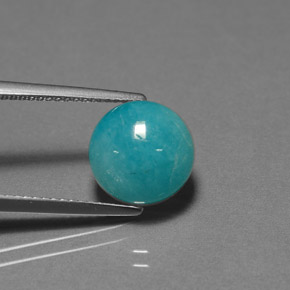 Amazonite Vert bleu naturelle Coupe roude, 3.93 ct, Opaque