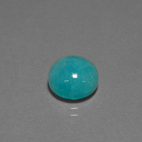 Amazonite Vert bleu naturelle Coupe roude, 3.93 ct, Opaque