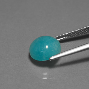 Amazonite Vert bleu naturelle Coupe roude, 3.93 ct, Opaque