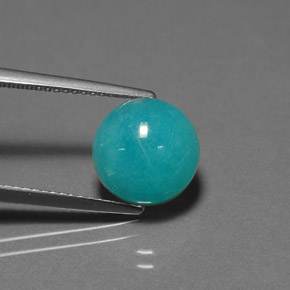 Amazonite Vert bleu naturelle Coupe roude, 3.83 ct, Opaque