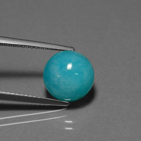 Amazonite Vert bleu naturelle Coupe roude, 3.85 ct, Opaque