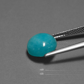 Amazonite Vert bleu naturelle Coupe roude, 3.85 ct, Opaque