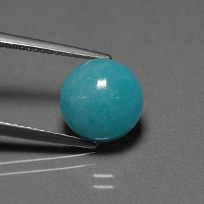 Amazonite Vert bleu naturelle Coupe roude, 4.11 ct, Opaque