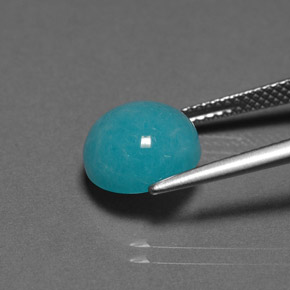 Amazonite Vert bleu naturelle Coupe roude, 4.11 ct, Opaque