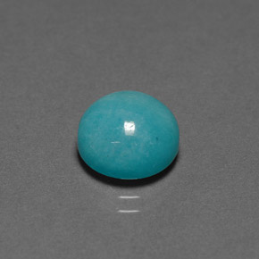 Amazonite Vert bleu naturelle Coupe roude, 3.92 ct, Opaque