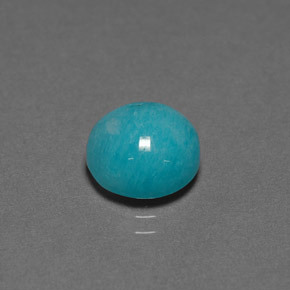 Amazonite vert bleu naturelle coupe roude, 3,66 ct, opaque