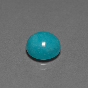 Amazonite bleue naturelle coupe roude, 3,32 ct, opaque