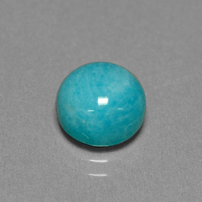 Amazonite vert bleu naturelle coupe roude, 2,33 ct, opaque