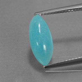 Amazonite bleue naturelle marquise, 2,18 ct, opaque
