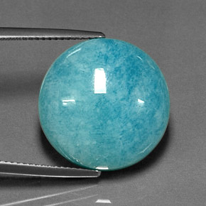 Amazonite vert bleu naturelle coupe roude, 16,26 ct, opaque