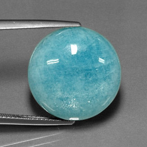 Amazonite vert bleu naturelle coupe roude, 16,06 ct, opaque