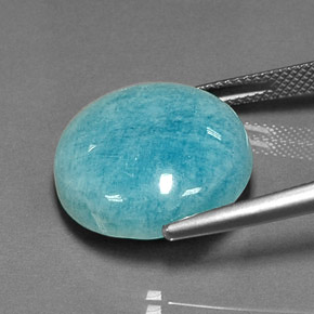 Amazonite vert bleu naturelle coupe roude, 16,06 ct, opaque
