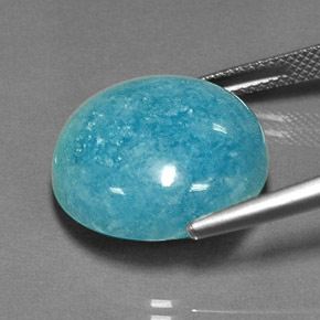 Amazonite Vert bleu naturelle Coupe roude, 17.24 ct, Opaque