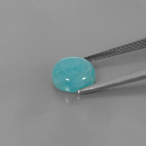 Amazonite bleue naturelle coupe roude, 2,14 ct, opaque