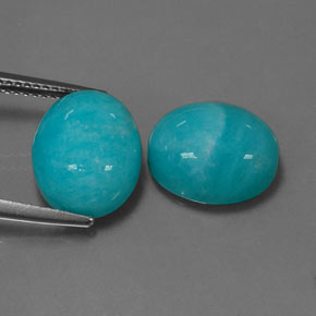 Achetez naturel ct Bleu vert Amazonite gems, Coupe ovale, En provenance Brésil chez GemSelect. En stock, livraison internationale!