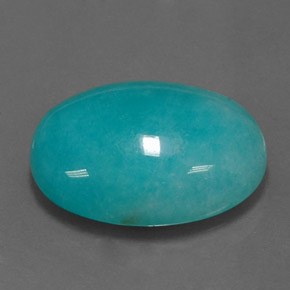 Amazonite Bleu vert naturelle Coupe ovale, 13.91 ct, Opaque