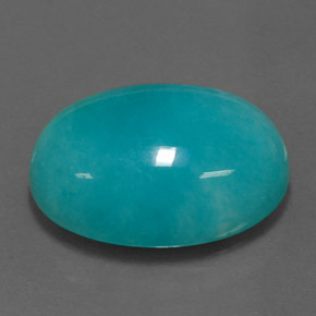 Amazonite Bleu vert naturelle Coupe ovale, 15.36 ct, Opaque